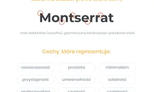 Montserrat to czcionka bezszeryfowa, prosta i nowoczesna.