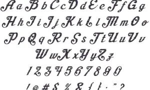 Elegancki font z brokatowym efektem. Znajdziesz tu ładne napisy do skopiowania: litery, cyfry i znaki specjalne.
