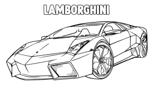 Lamborghini do kolorowania. Linie sportowego samochodu czekają na Twoje barwy.