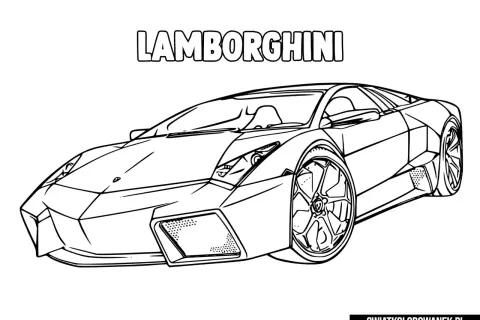 Lamborghini do kolorowania. Linie sportowego samochodu czekają na Twoje barwy.