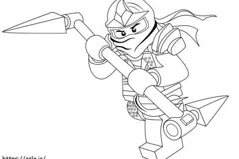 Kolorowanki Lego Ninjago Lloyd w akcji z bronią. Gotowy do walki!