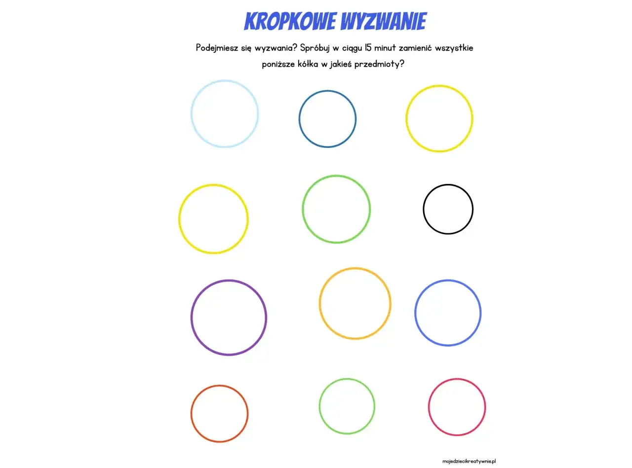 Kropkowe wyzwanie na Międzynarodowy Dzień Kropki! Pomysły na zamianę kółek w przedmioty w 15 minut.