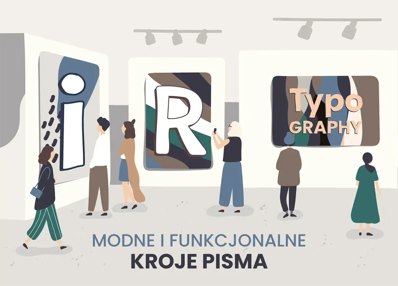 Wystawa prezentuje nowoczesne, dziwne czcionki i litery, takie jak